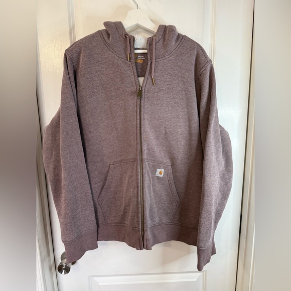 Carhartt Women’s Heather Purple Clarksburg Sherpa Zip-Up Jacket - Size XXL - Picture 1 of 7